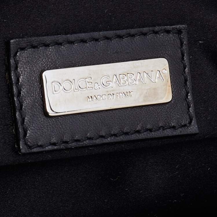 Pre Owned Dolce & Gabbana Black Python Leather Shoulder Bag