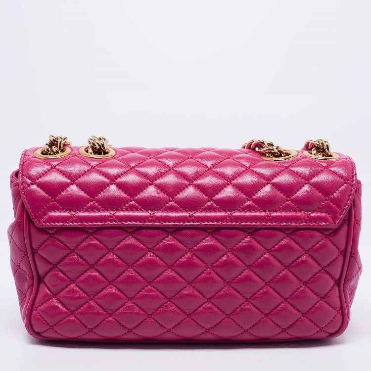 Pre Owned Dolce & Gabbana Pink Quilted Leather DG Millennials Shoulder Bag