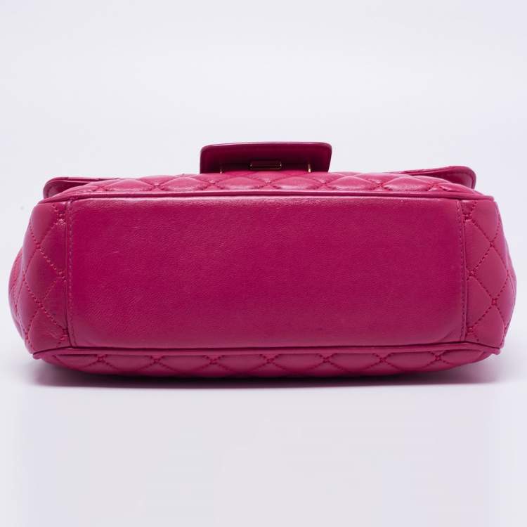 Pre Owned Dolce & Gabbana Pink Quilted Leather DG Millennials Shoulder Bag