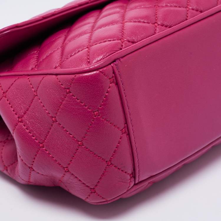 Pre Owned Dolce & Gabbana Pink Quilted Leather DG Millennials Shoulder Bag