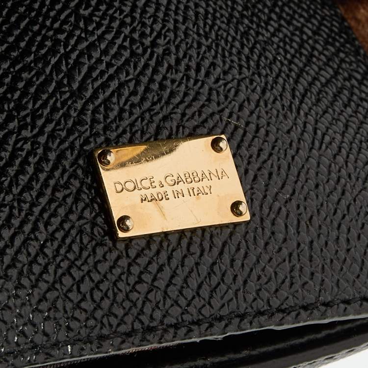 Pre Owned Dolce & Gabbana Black Leather Small Miss Sicily Top Handle Bag