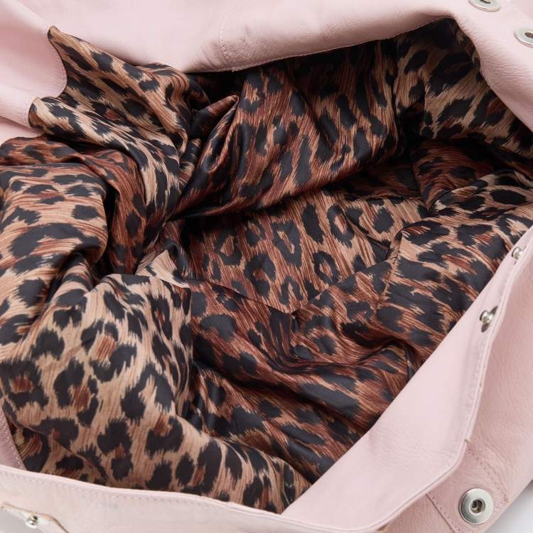 Pre Owned Dolce & Gabbana Pink Leather Drawstring Hobo
