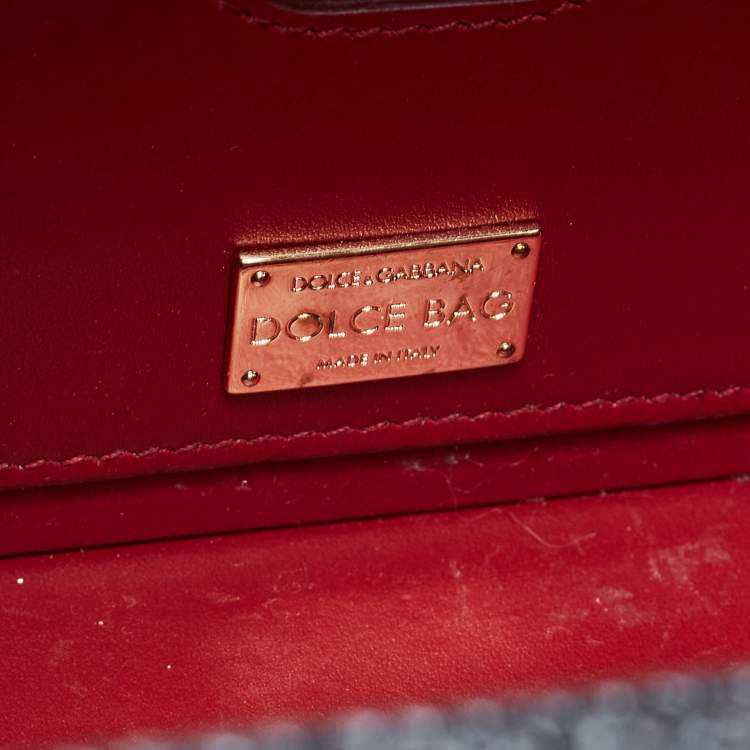 مملوكة مسبقًا Dolce & Gabbana White/Black Embellished Leather Dolce Box Bag