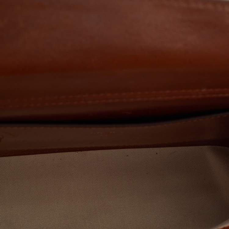 مملوكة مسبقًا Dolce & Gabbana Brown/Cream Canvas and Leather Sicily 62 Medium Top Handle Bag