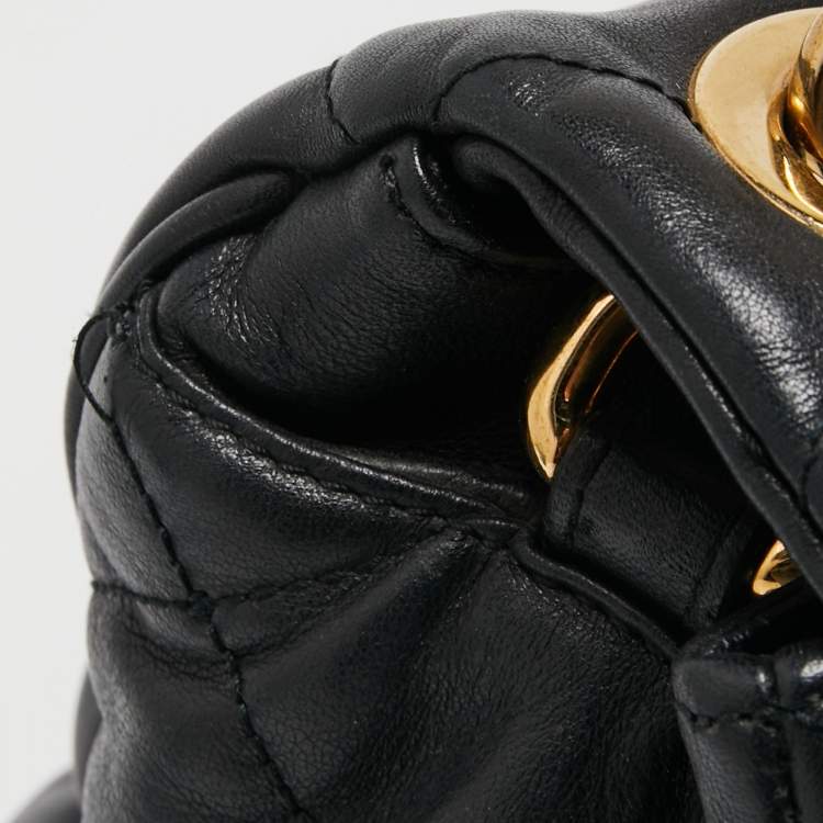 Pre Owned Dolce & Gabbana Black Quilted Leather Miss Kate Shoulder Bag