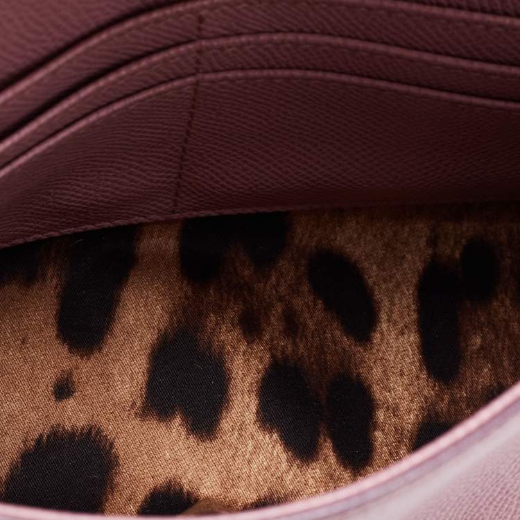 Pre Owned Dolce & Gabbana Pink Leather Miss Sicily Top Handle Bag