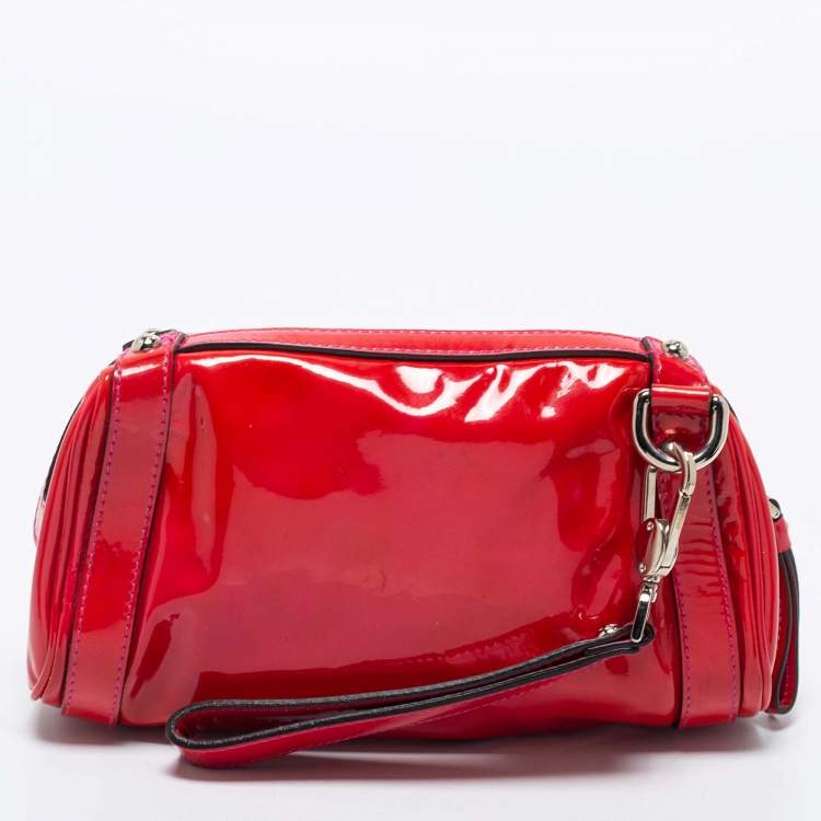 Pre Owned Dolce & Gabbana Pink Patent Leather Miss Easy Way Wristlet Clutch