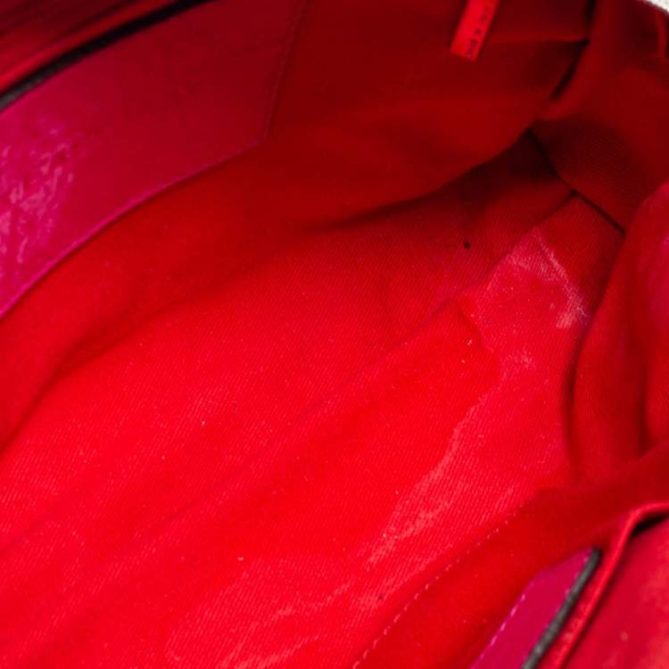 Pre Owned Dolce & Gabbana Pink Patent Leather Miss Easy Way Wristlet Clutch