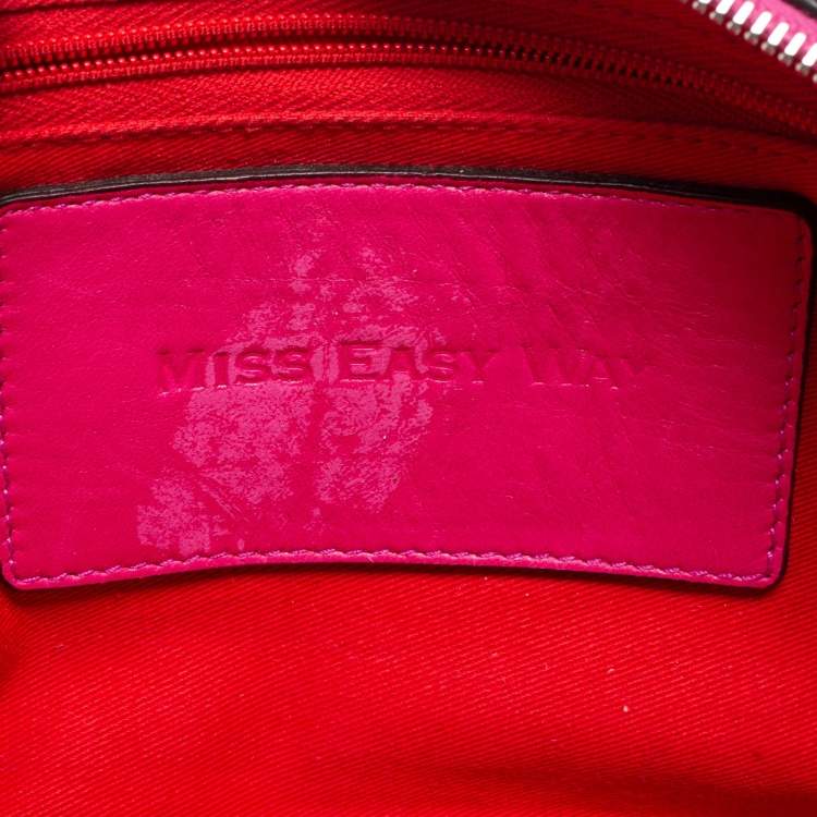 Pre Owned Dolce & Gabbana Pink Patent Leather Miss Easy Way Wristlet Clutch