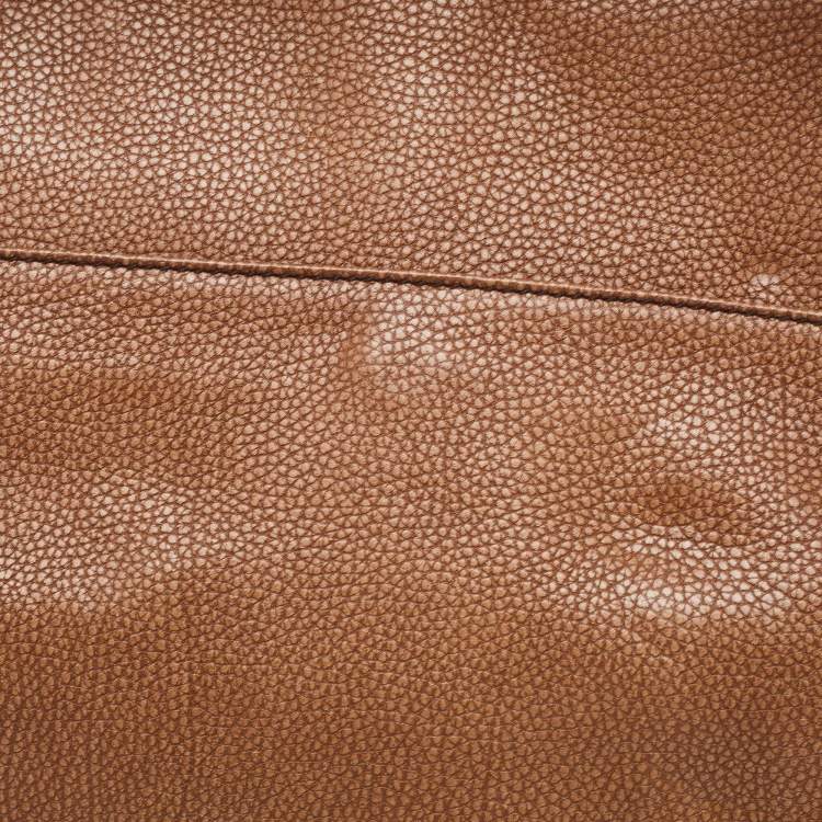 Pre Owned Dolce & Gabbana Brown Leather Side Pocket Shoulder Bag