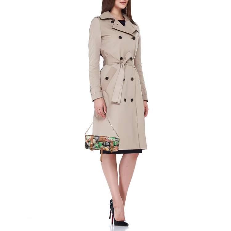 Pre Owned Dolce & Gabbana Multicolor Printed Leather Flap Baguette
