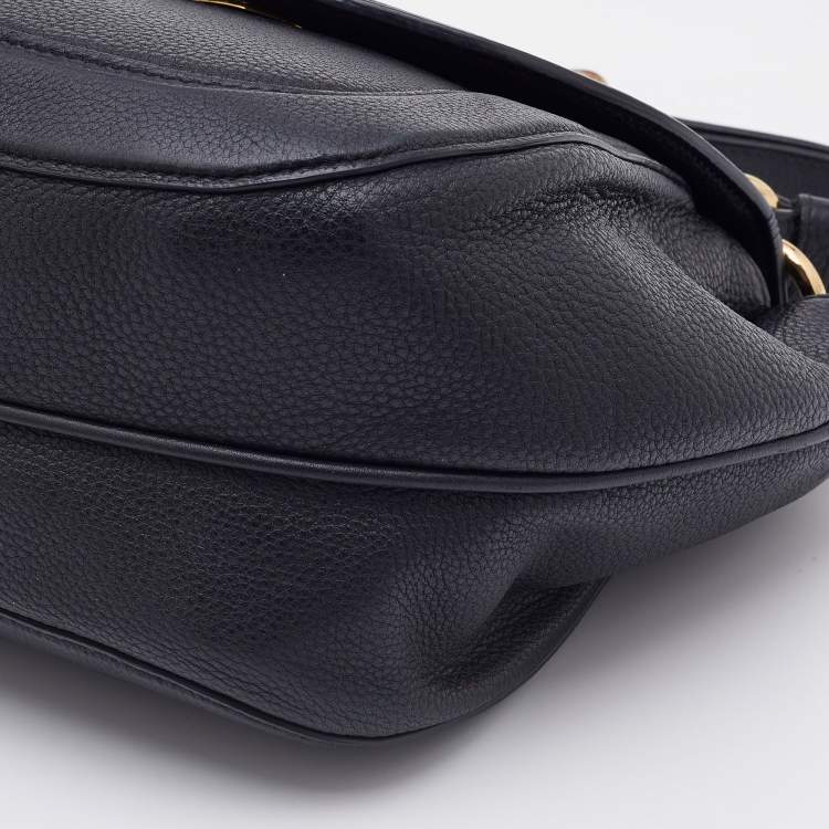 Pre Owned Dolce & Gabbana Black Leather Wifi Top Handle Bag