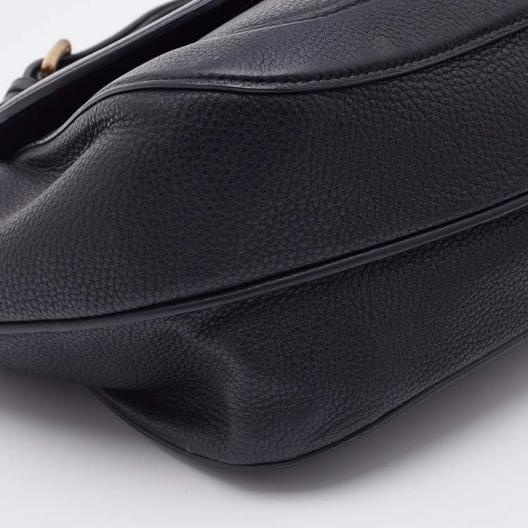 Pre Owned Dolce & Gabbana Black Leather Wifi Top Handle Bag