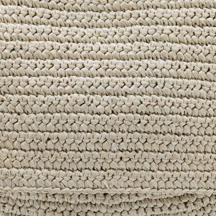 مملوكة مسبقًا Dolce & Gabbana White Woven Straw and Leather Miss Sicily Top Handle Bag