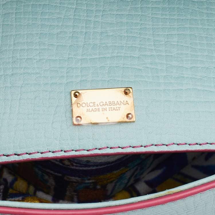 Pre Owned Dolce & Gabbana Multicolor Leather Small Miss Sicily Top Handle Bag