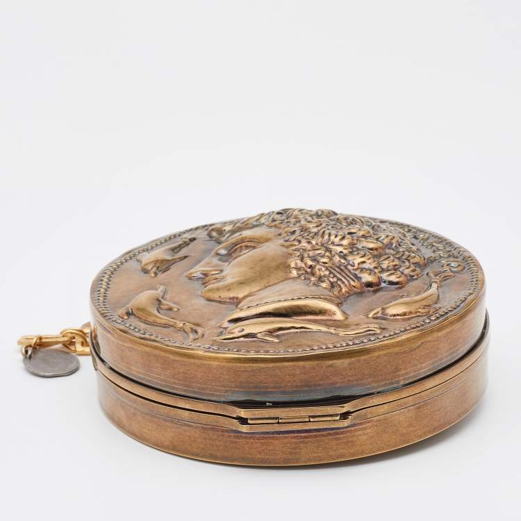 مملوكة مسبقًا Dolce & Gabbana Brass Metal Roman Coin Shoulder Bag