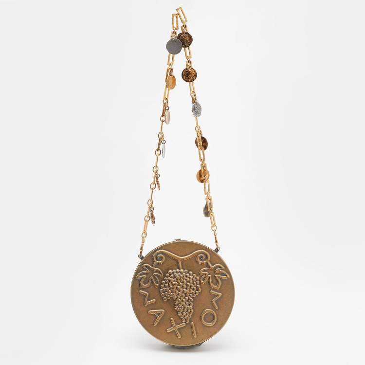 مملوكة مسبقًا Dolce & Gabbana Brass Metal Roman Coin Shoulder Bag