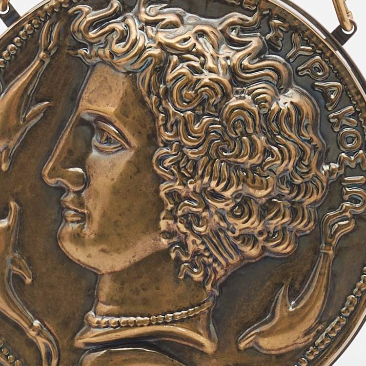 مملوكة مسبقًا Dolce & Gabbana Brass Metal Roman Coin Shoulder Bag