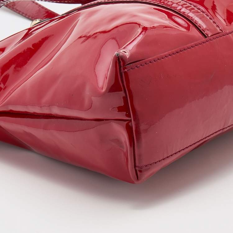 Pre Owned Dolce & Gabbana Red Patent Leather Estelle Tote