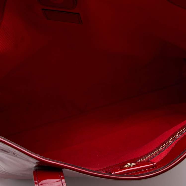 Pre Owned Dolce & Gabbana Red Patent Leather Estelle Tote