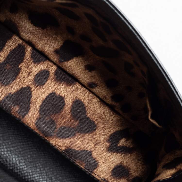 Pre Owned Dolce & Gabbana Black Leather Small Miss Sicily Top Handle Bag