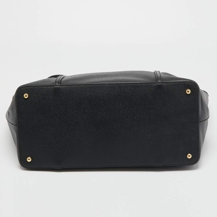 Pre Owned Dolce & Gabbana Black Leather Miss Escape Tote