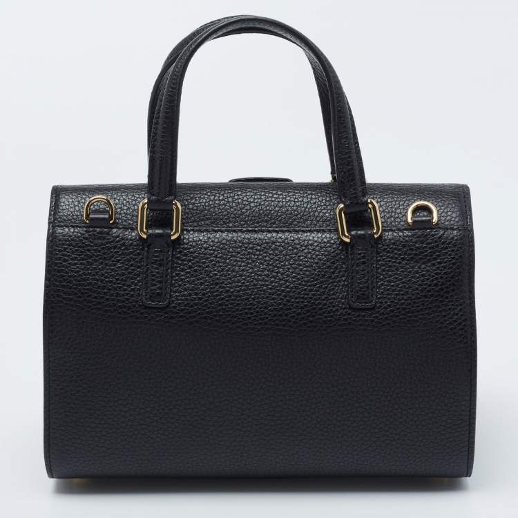 Pre Owned Dolce & Gabbana Black Leather Dolce Lady Tote