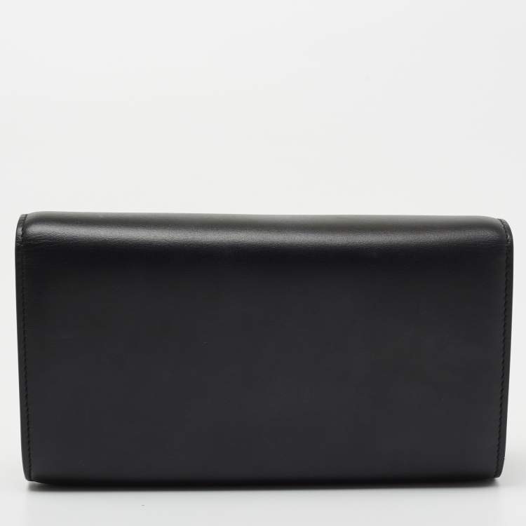 Pre Owned Dolce & Gabbana Black Leather Logo Shoulder Bag