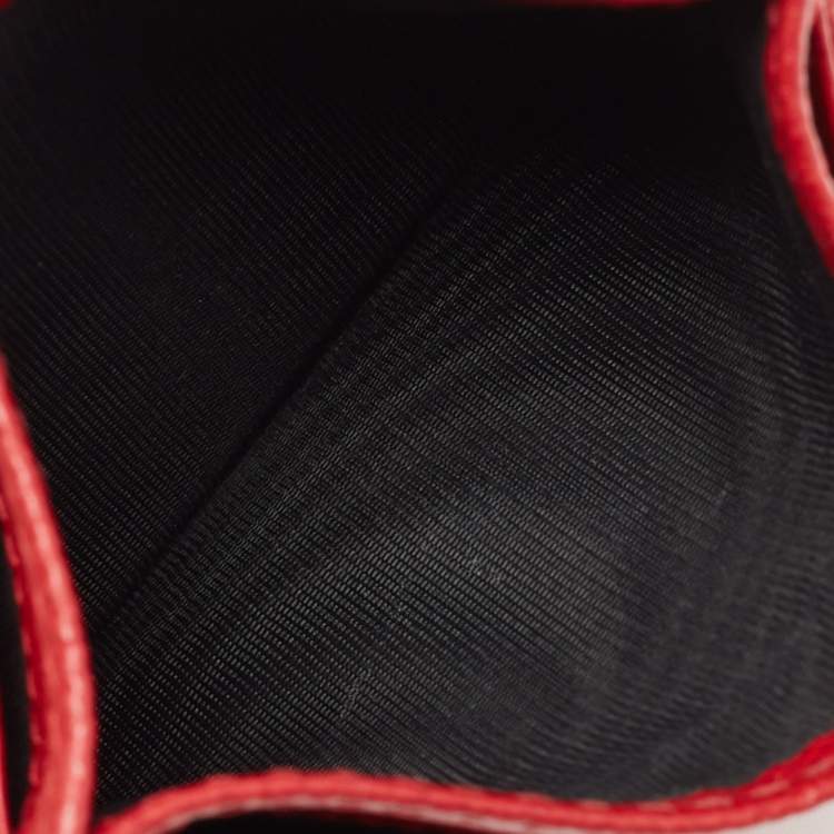 مملوكة مسبقًا Dolce & Gabbana Red Leather Card Holder