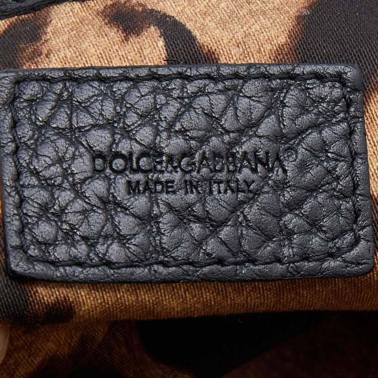Pre Owned Dolce & Gabbana Black Leather Miss Bunny Shoulder Bag