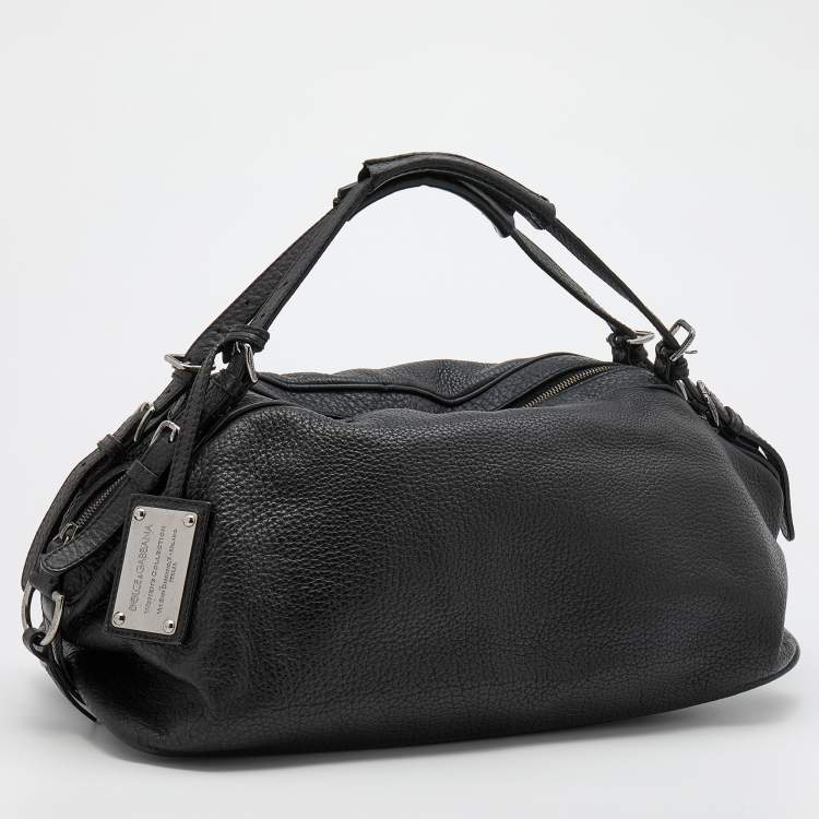 Pre Owned Dolce & Gabbana Black Leather Miss Bunny Shoulder Bag