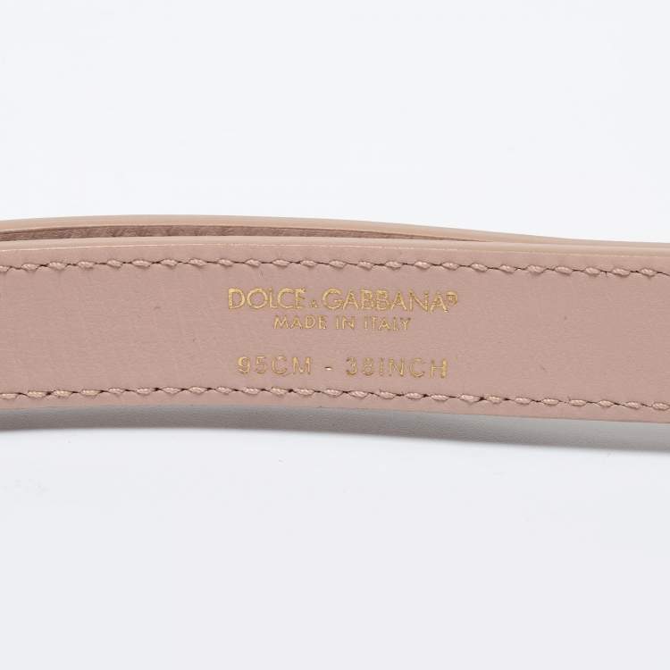 Pre Owned Dolce & Gabbana Pink Leather Devotion Belt Bag