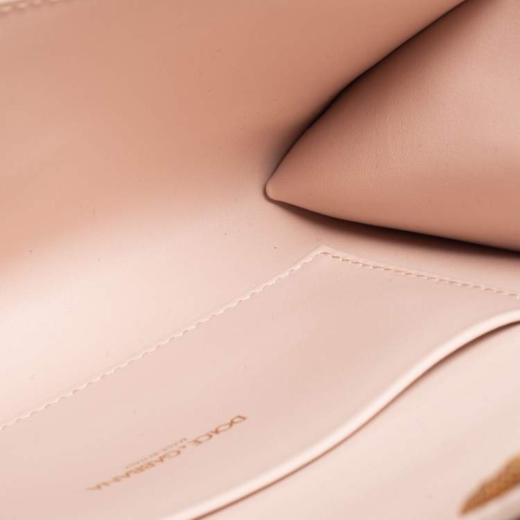 Pre Owned Dolce & Gabbana Pink Leather Devotion Belt Bag