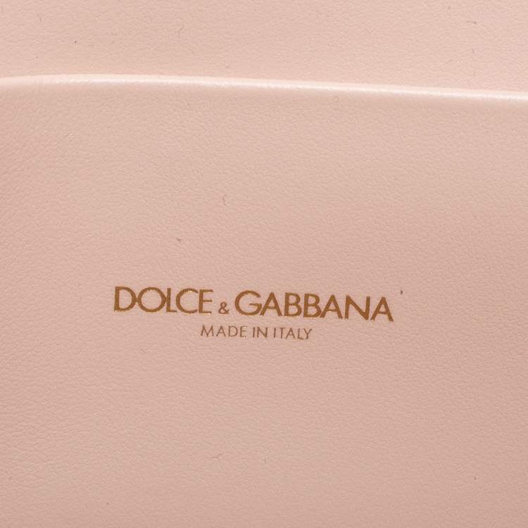 Pre Owned Dolce & Gabbana Pink Leather Devotion Belt Bag