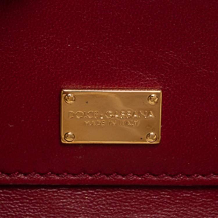 Pre Owned Dolce & Gabbana Dusty Pink Leather Small Lucia Shoulder Bag