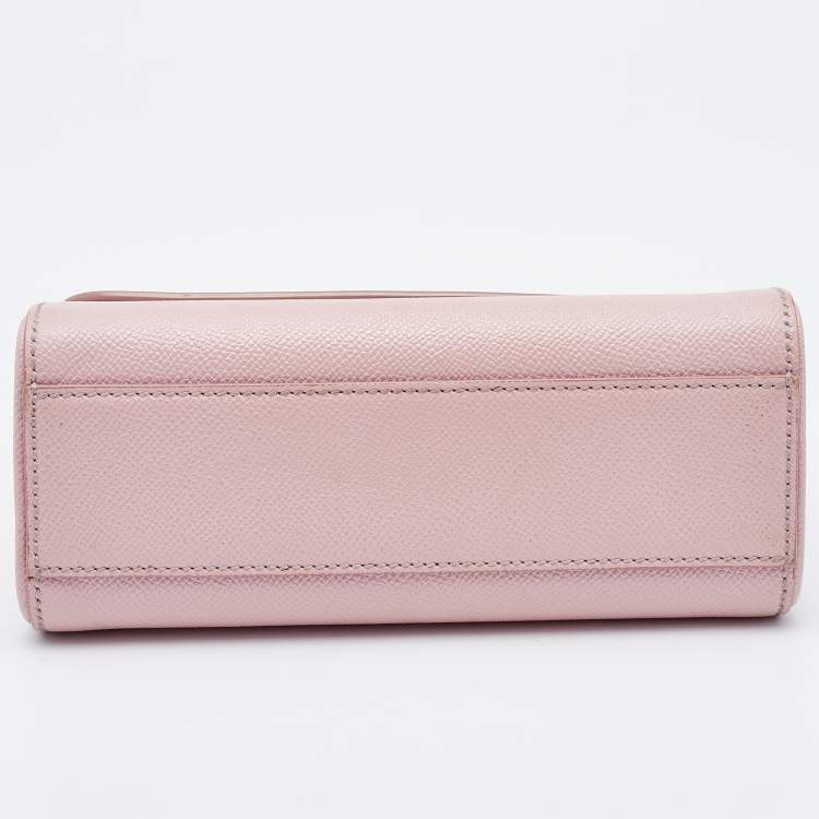 مملوكة مسبقًا Dolce & Gabbana Pink Leather Small Miss Sicily Top Handle Bag