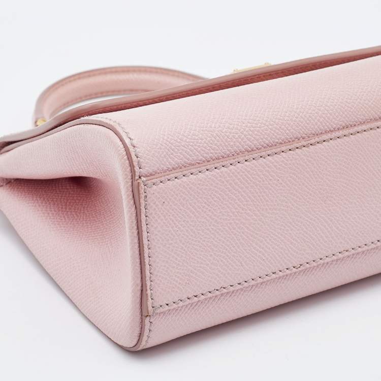 مملوكة مسبقًا Dolce & Gabbana Pink Leather Small Miss Sicily Top Handle Bag