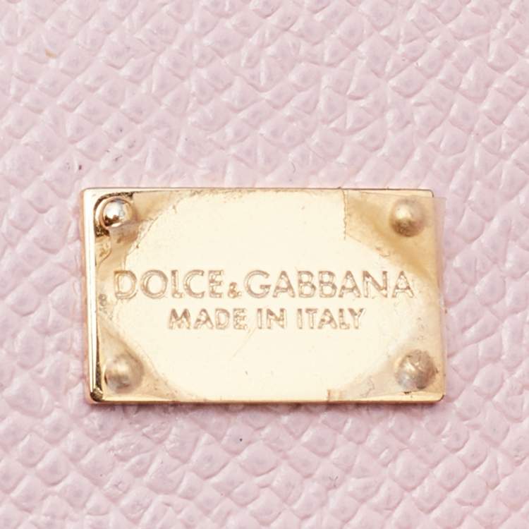 مملوكة مسبقًا Dolce & Gabbana Pink Leather Small Miss Sicily Top Handle Bag
