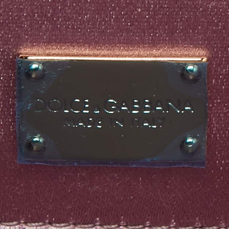 Pre Owned Dolce & Gabbana Pink Lace and Satin Padlock Chain Clutch