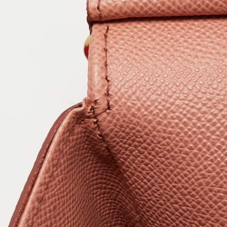 Pre Owned Dolce & Gabbana Pink Leather Miss Sicily Top Handle Bag