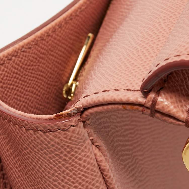 Pre Owned Dolce & Gabbana Pink Leather Miss Sicily Top Handle Bag