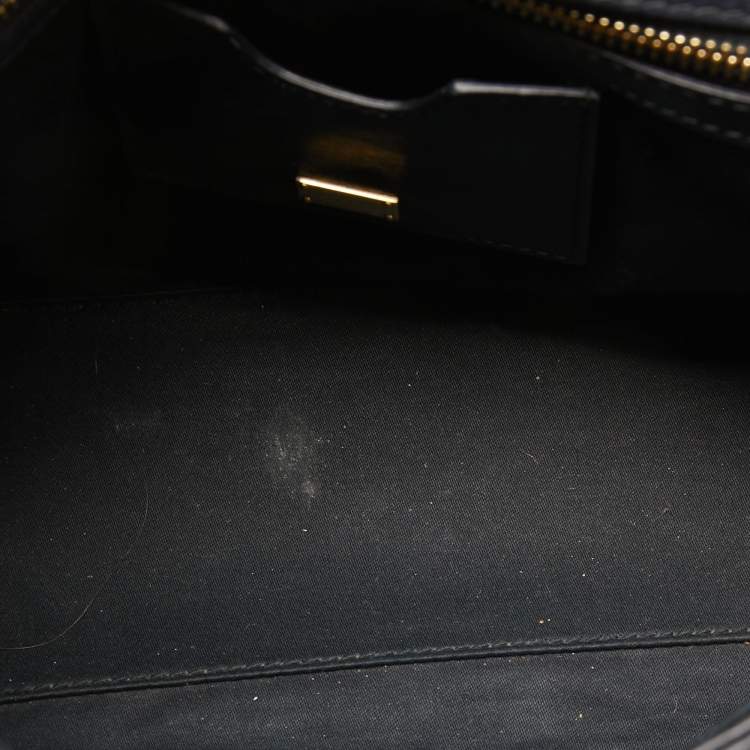 Pre Owned Dolce & Gabbana Brown/Black Leopard Print Coated Canvas and Leather Medium Miss Sicily Top Handle Bag