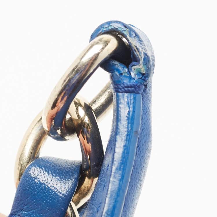 Pre Owned Dolce & Gabbana Multicolor Denim and Leather Lilly Glam Shoulder Bag