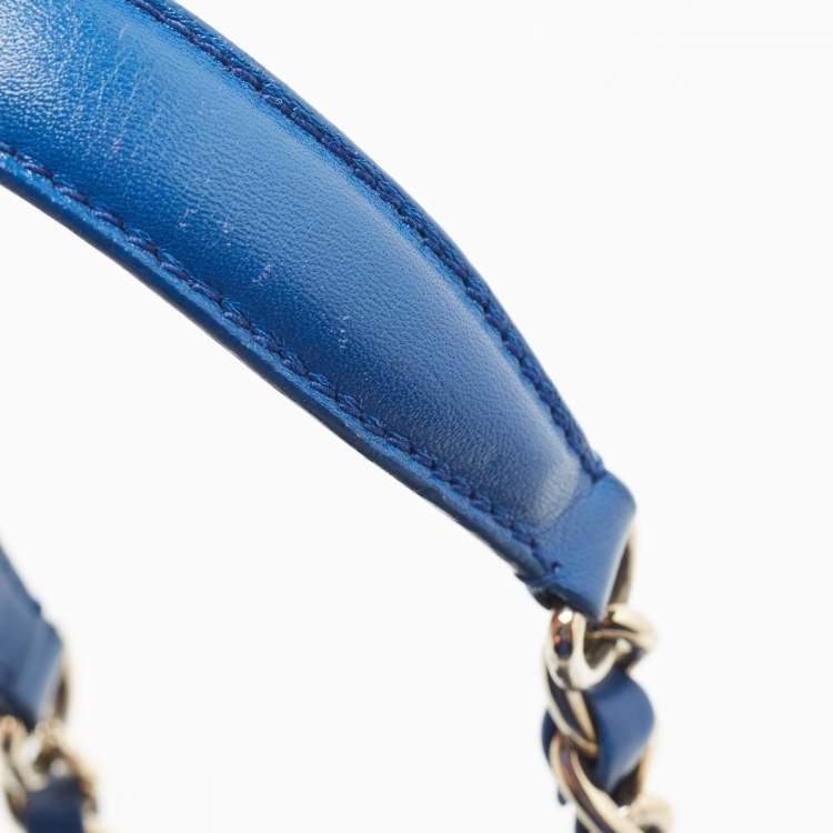 Pre Owned Dolce & Gabbana Multicolor Denim and Leather Lilly Glam Shoulder Bag
