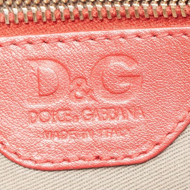 Pre Owned Dolce & Gabbana Multicolor Denim and Leather Lilly Glam Shoulder Bag
