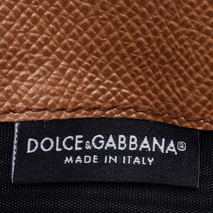 مملوكة مسبقًا Dolce & Gabbana Brown Leather Miss Sicily Von Wallet on Chain