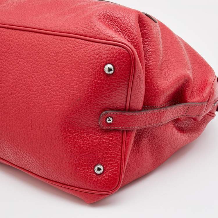 Pre Owned Dolce & Gabbana Red Leather Miss Bunny Satchel