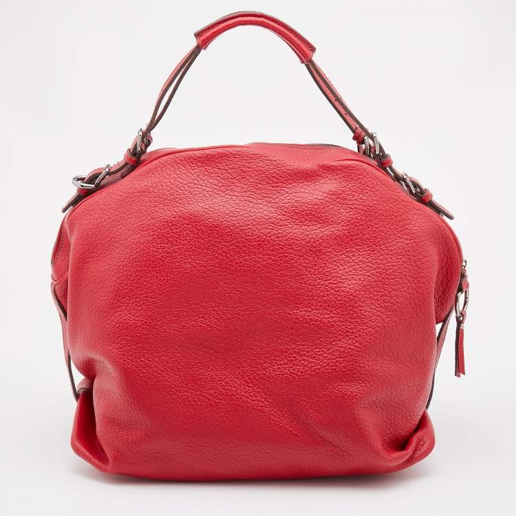Pre Owned Dolce & Gabbana Red Leather Miss Bunny Satchel