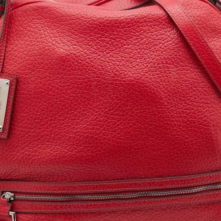 Pre Owned Dolce & Gabbana Red Leather Miss Bunny Satchel