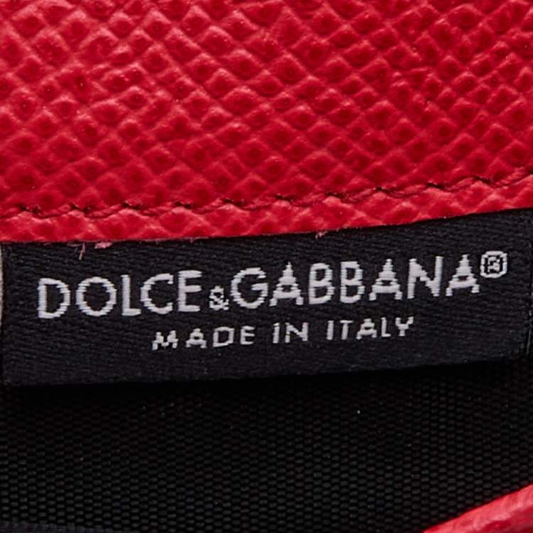 Pre Owned Dolce & Gabbana Red Leather Miss Sicily Von Wallet on Chain